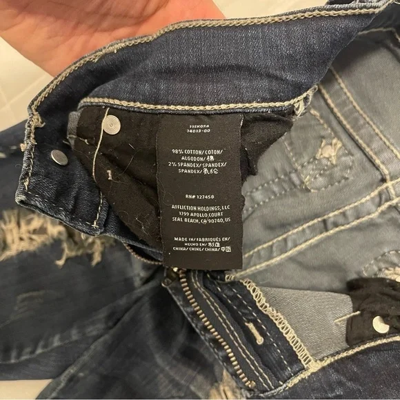 Affliction Raquel Skinny Women’s Jeans Size 29 - Distressed - Picture 6 of 16